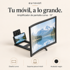 Aurovat Amplificador de pantalla curva 12″ · Negro